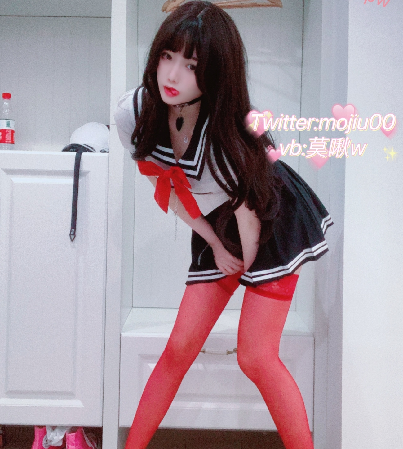 小青茗露脸定制JK红丝袜1v32p840M优质学妹